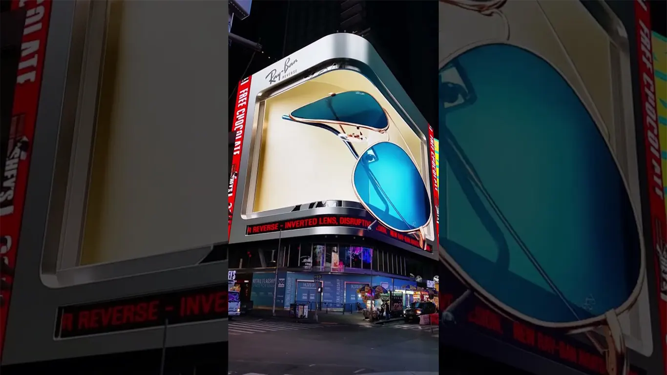 ray ban 3d billboard