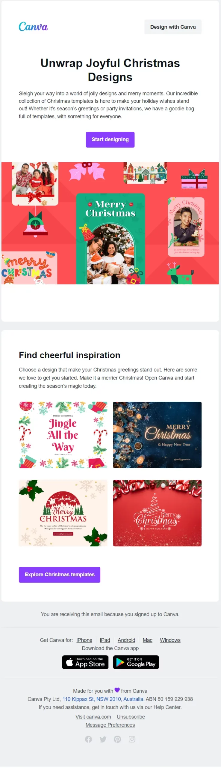 Canva S Email Template For Christmas Design With Canva Canva S Email Template For Christmas Design With Canva