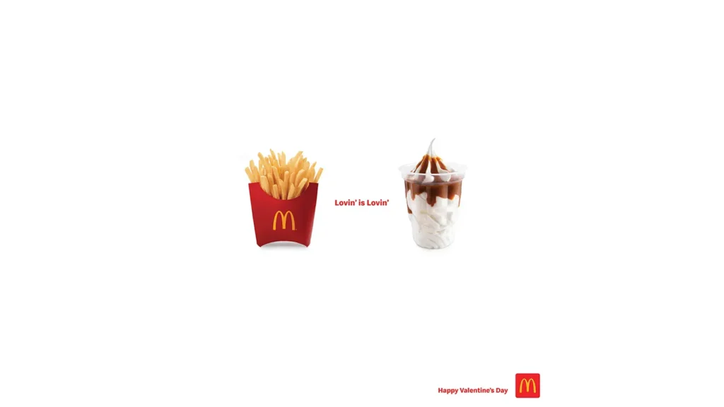 fries and ice cream - mcd valentines day