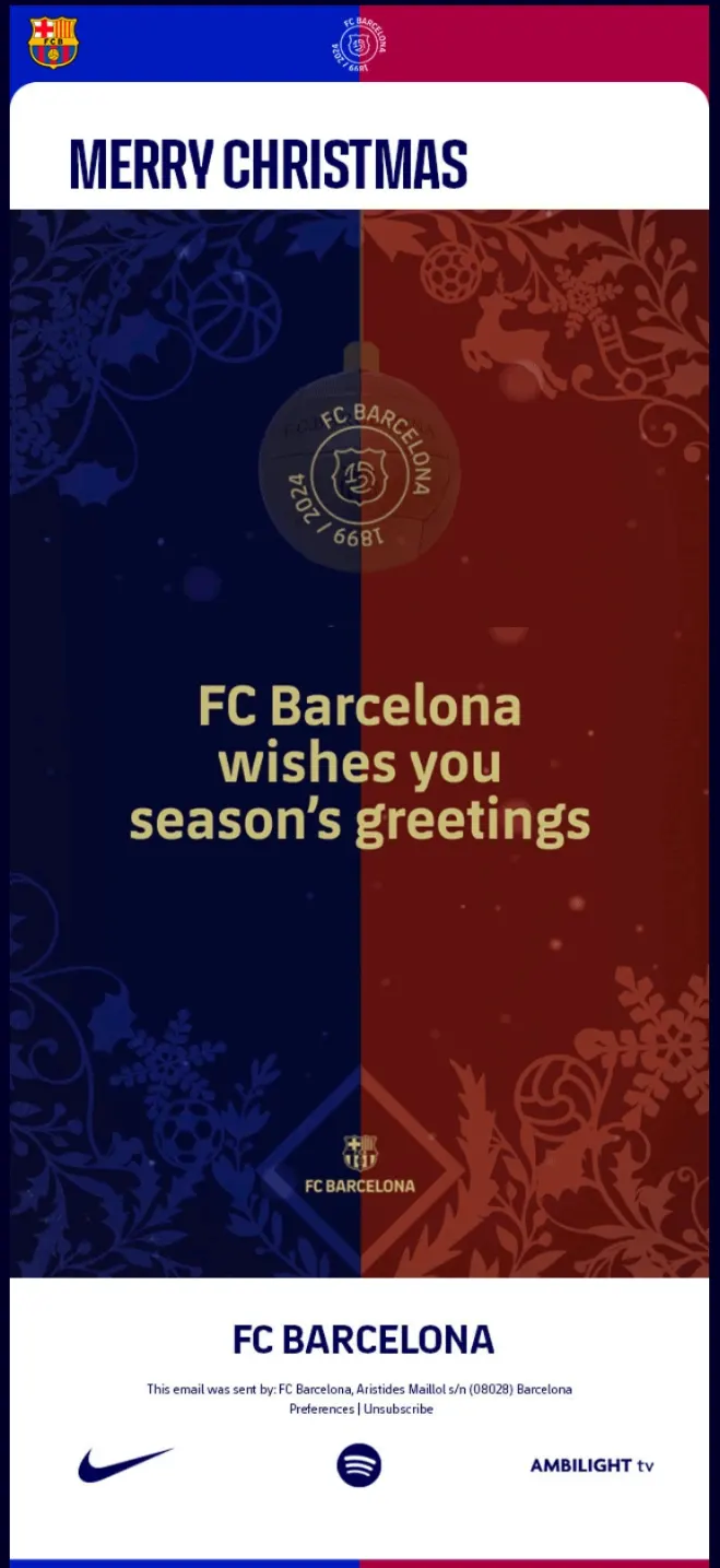 fc barcelona christmas email