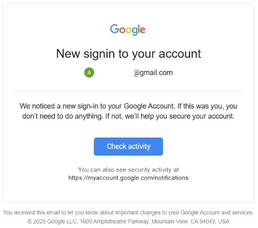 google signin email