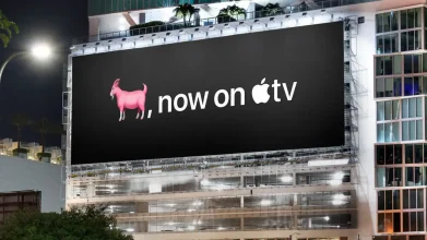 apple tv billboard of messi