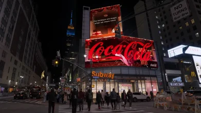 coca cola 3d billboard ad
